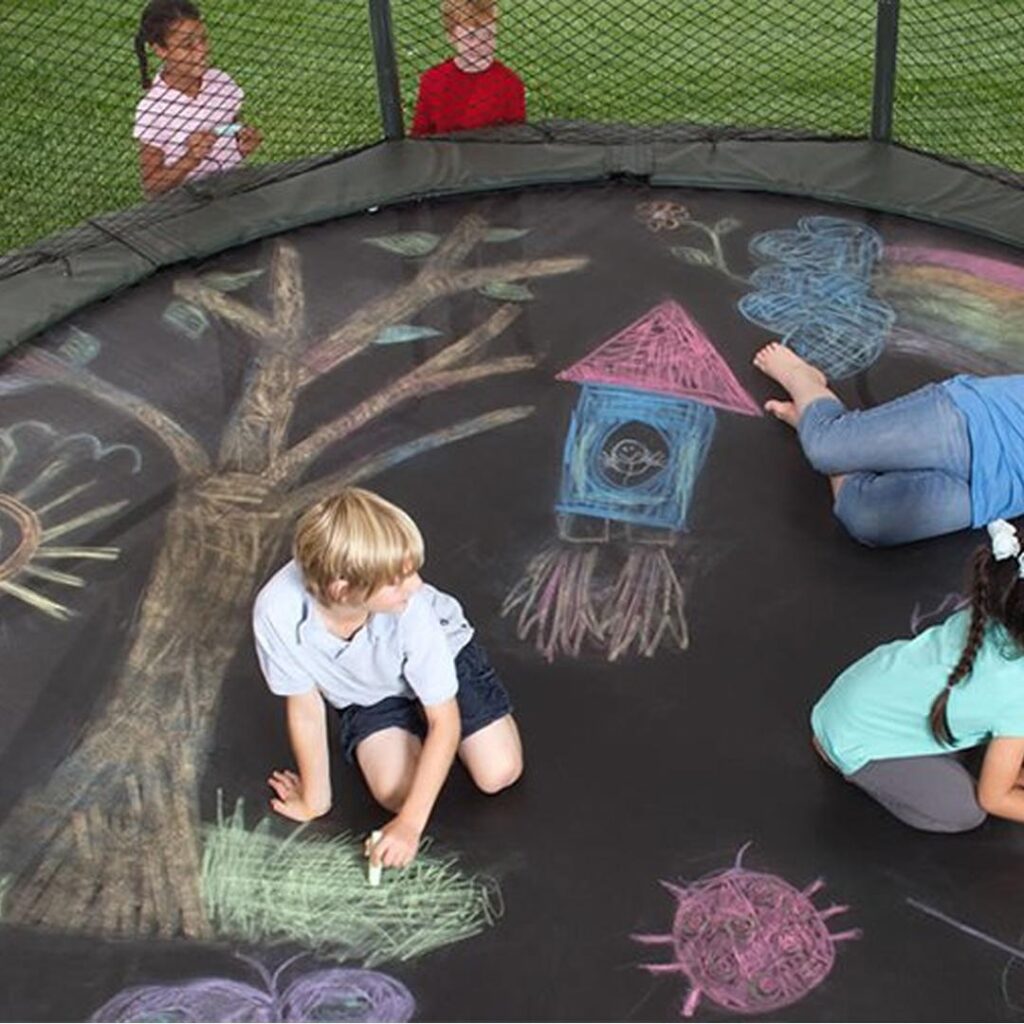 fun activity with trampoline