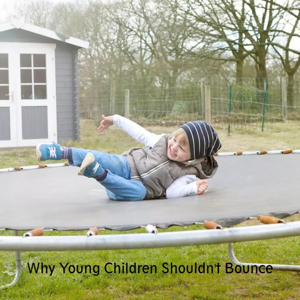 Little Boy playing on 10ft Round Trampoline - supertramp.co.uk