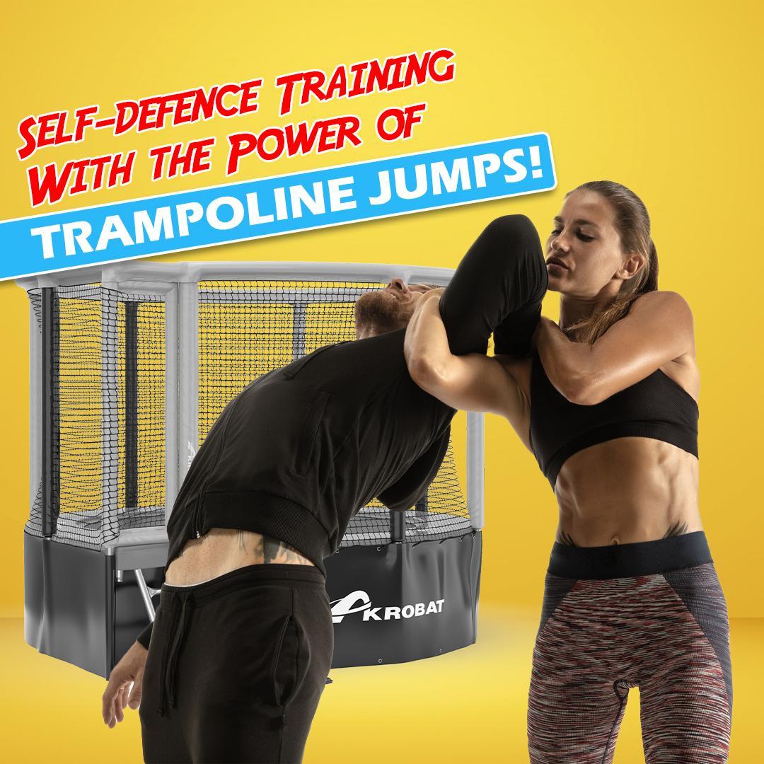 self defence training with trampoline